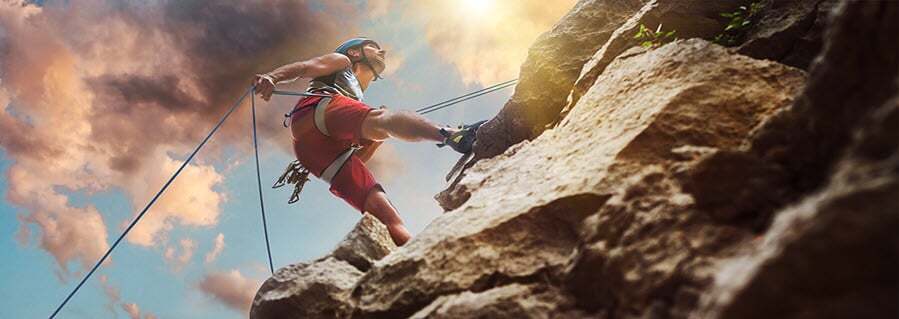 best performance enhancing supplements helps this mountain climber scale a cliff
